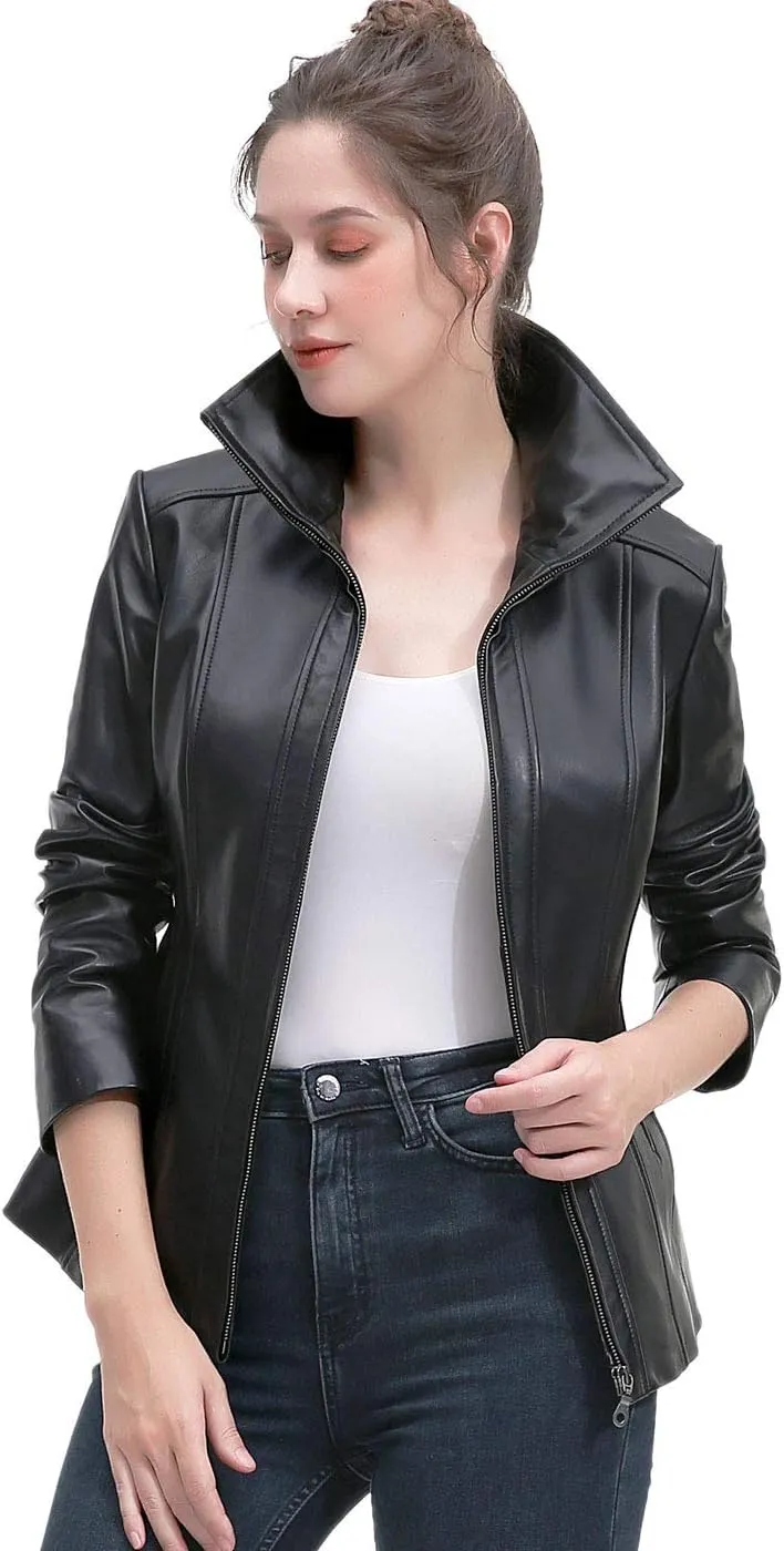 BGSD Women Josie Lambskin Leather Jacket (Also available in Plus Size & Petite)