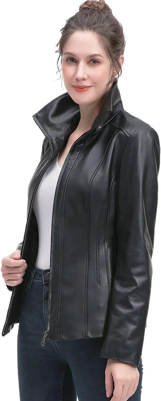 BGSD Women Josie Lambskin Leather Jacket (Also available in Plus Size & Petite)