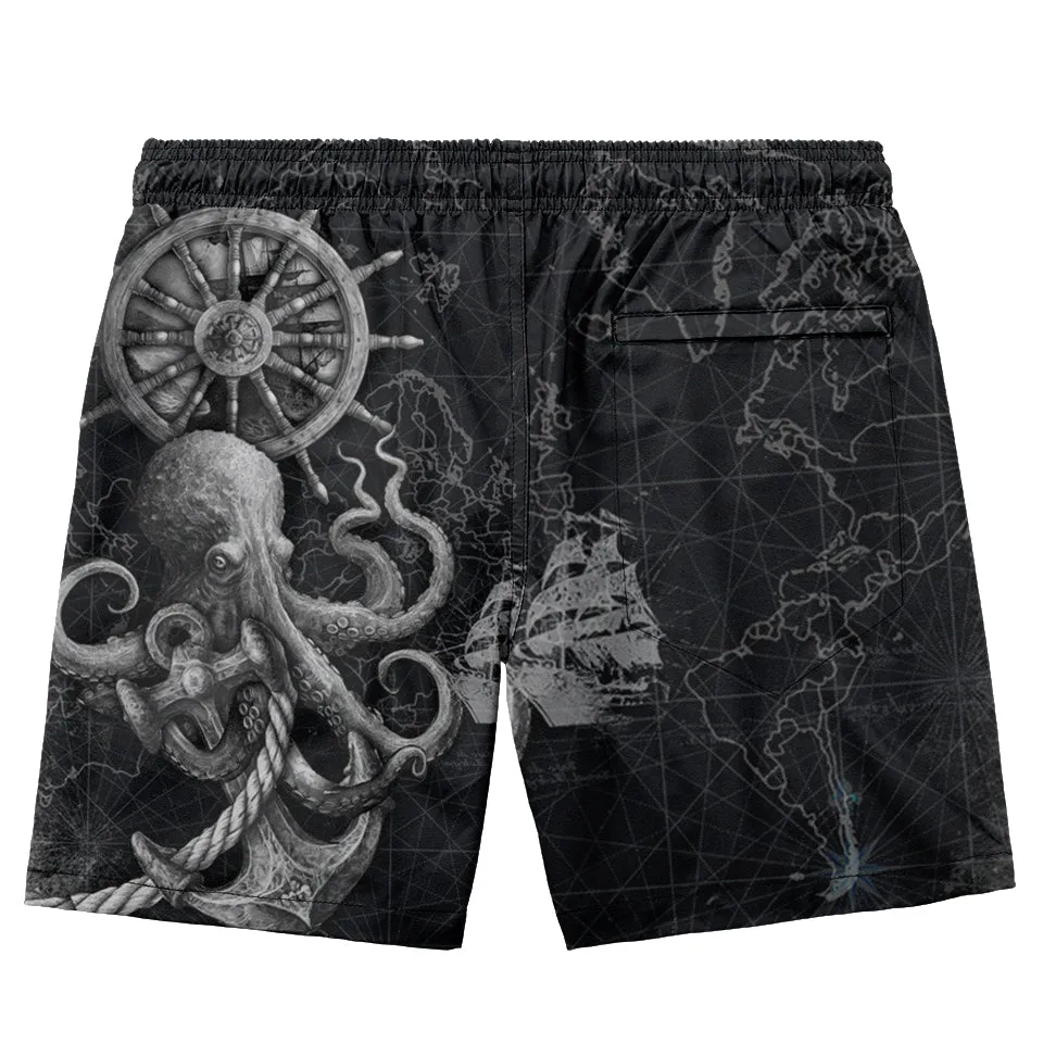 Black Beard Swim Trunks