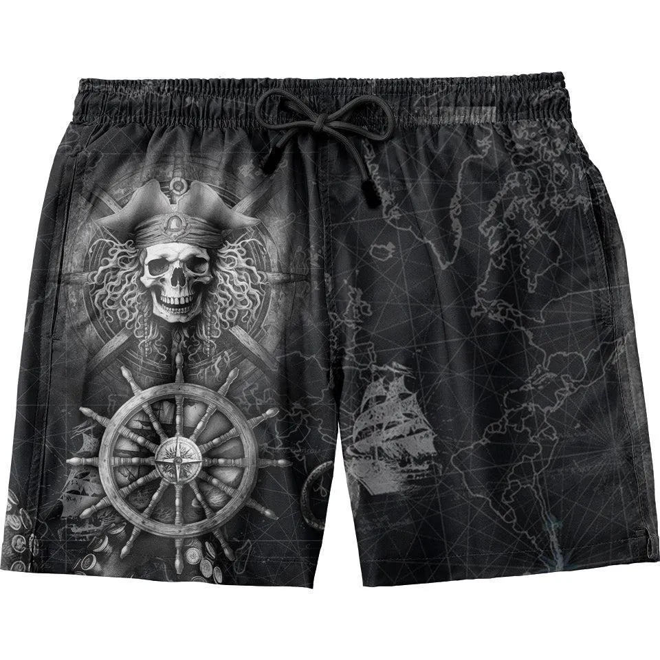Black Beard Swim Trunks