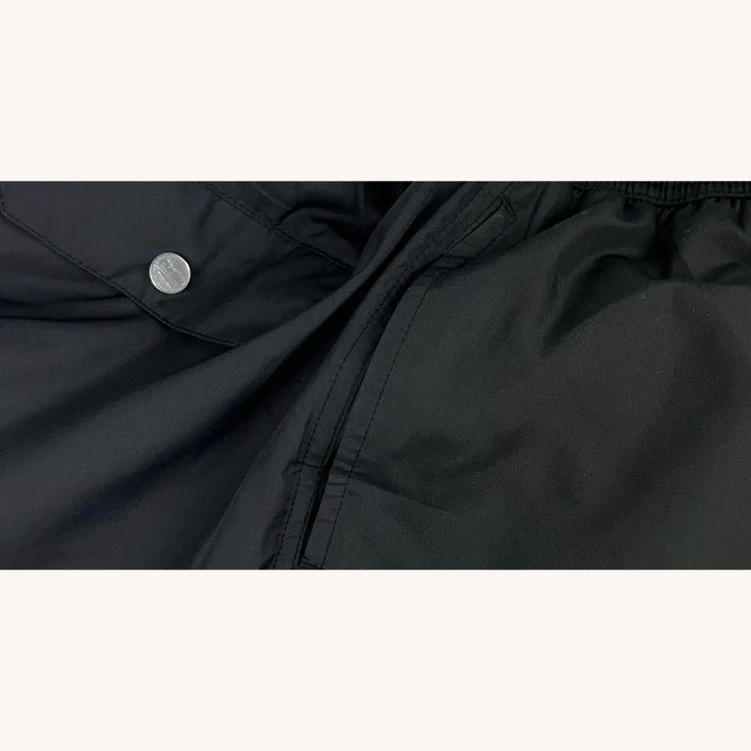 Black Solid Swim Shorts