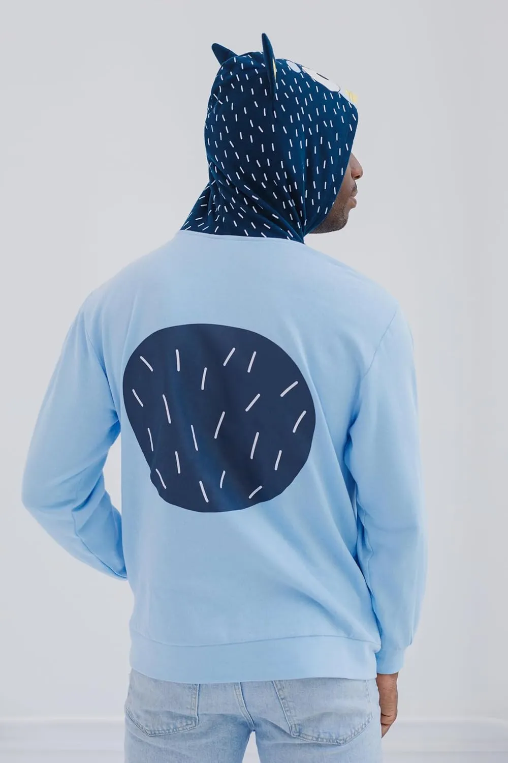 Bluey Bingo Dad Mom Fleece Matching Family Cosplay Pullover Hoodie Infant to Little Kid