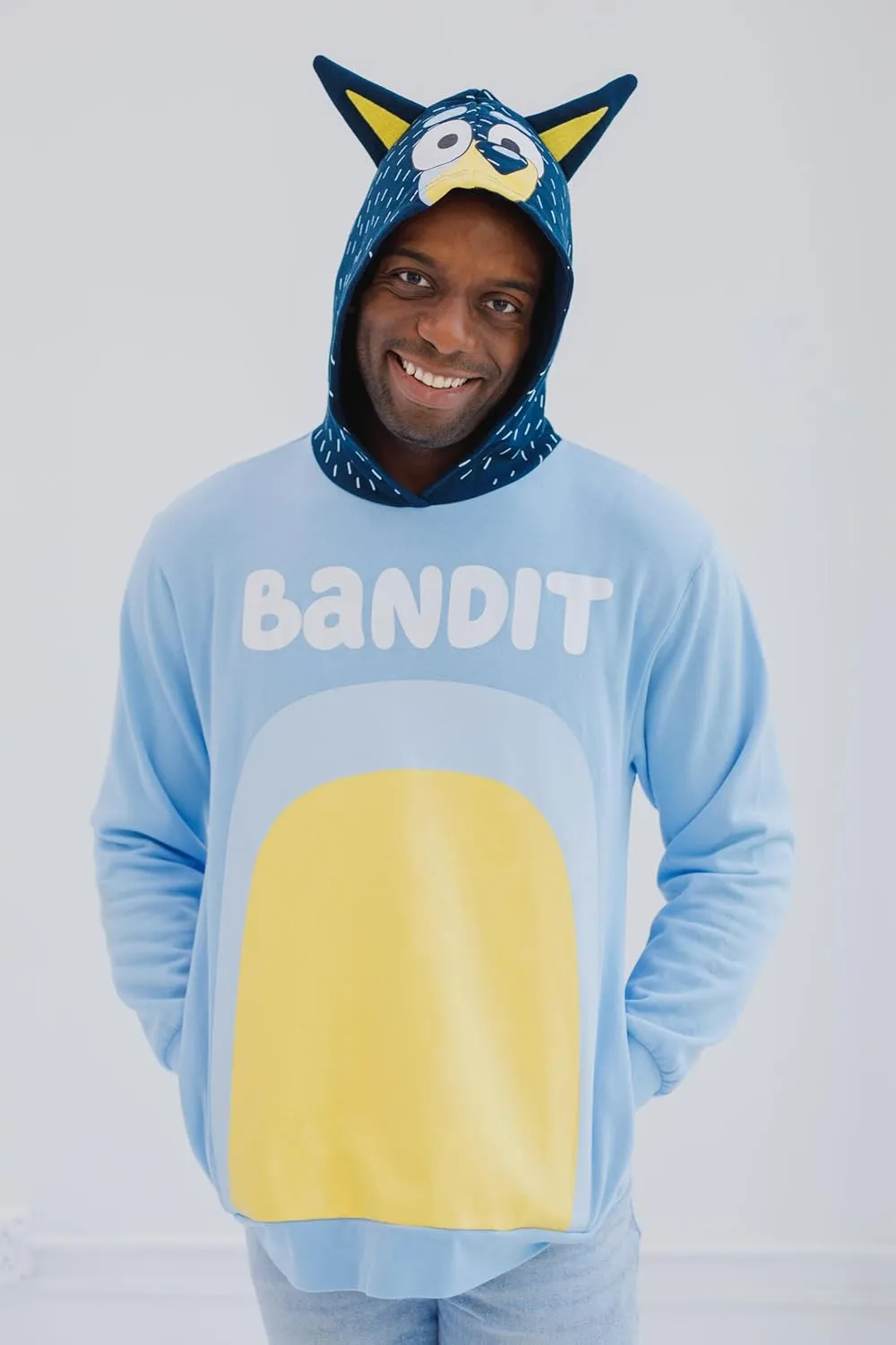 Bluey Bingo Dad Mom Fleece Matching Family Cosplay Pullover Hoodie Infant to Little Kid