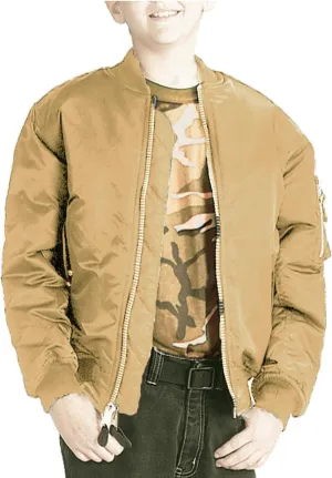 Boys Bomber Jacket, Kids MA-1 Flight Jacket