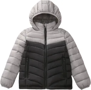 Boys Girls Toddlers Lightweight Hooded Puffer Jacket Kids Winter Coat Warm Comfy Outerwear