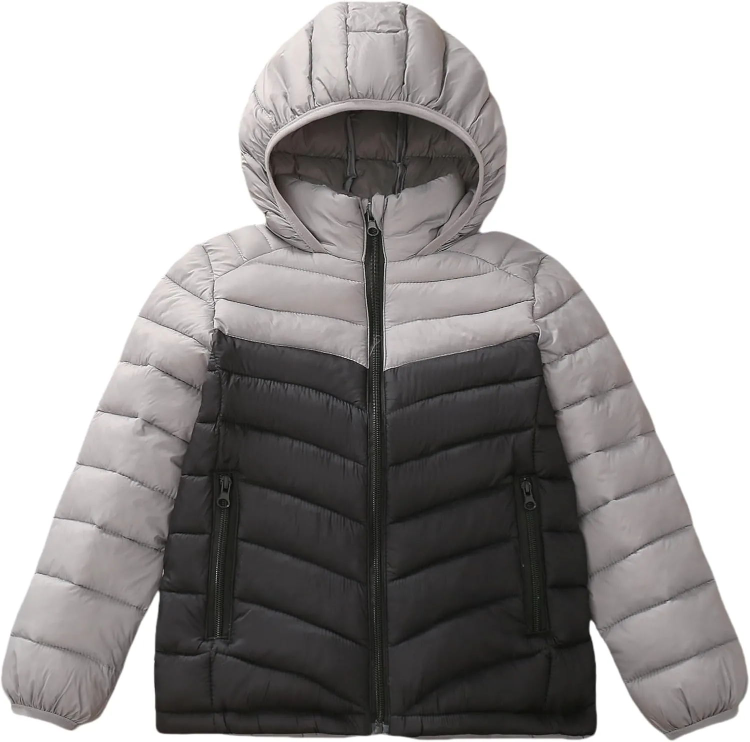 Boys Girls Toddlers Lightweight Hooded Puffer Jacket Kids Winter Coat Warm Comfy Outerwear
