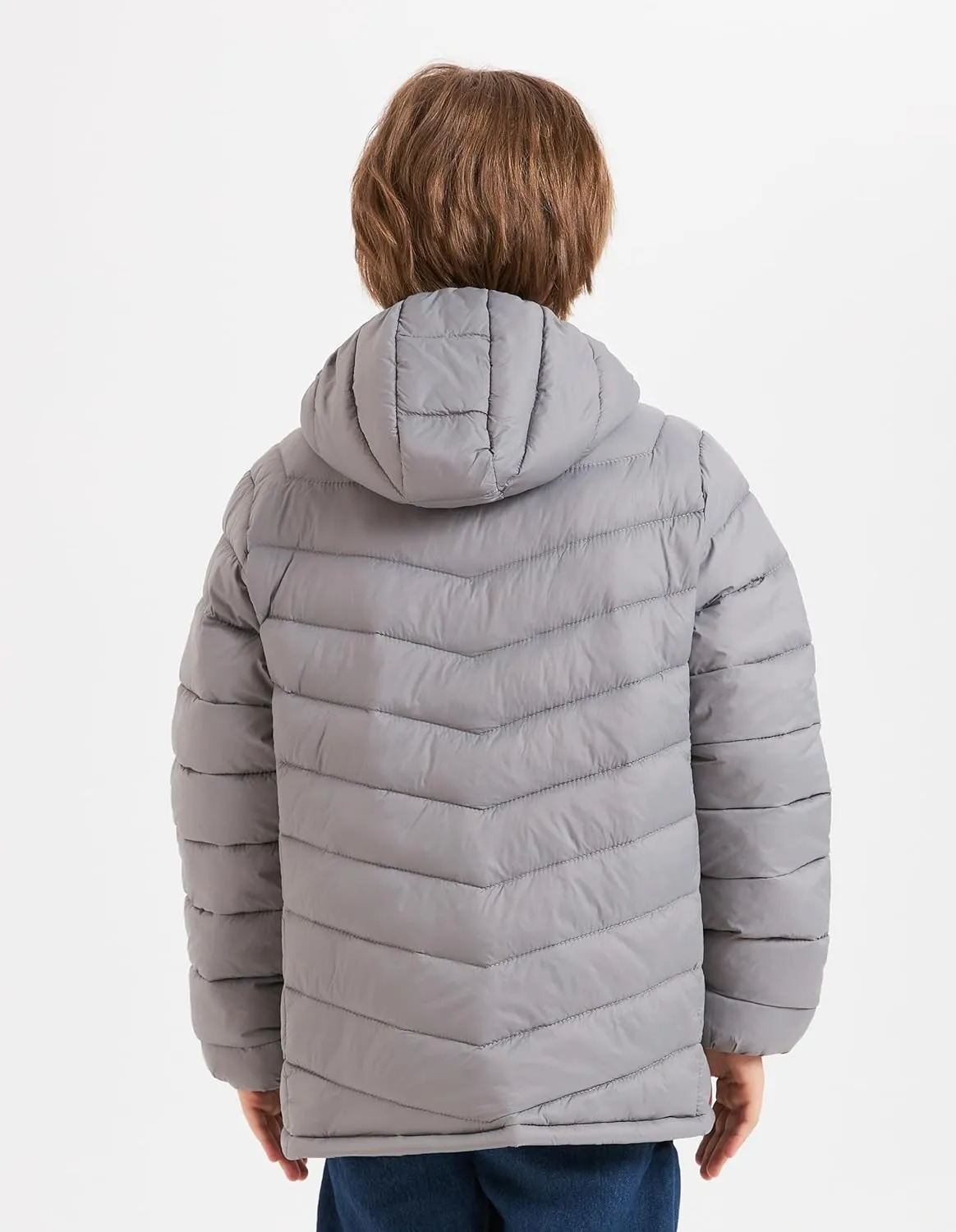 Boys Girls Toddlers Lightweight Hooded Puffer Jacket Kids Winter Coat Warm Comfy Outerwear