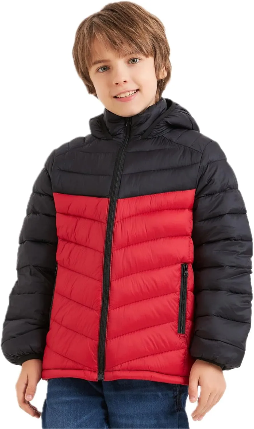 Boys Girls Toddlers Lightweight Hooded Puffer Jacket Kids Winter Coat Warm Comfy Outerwear