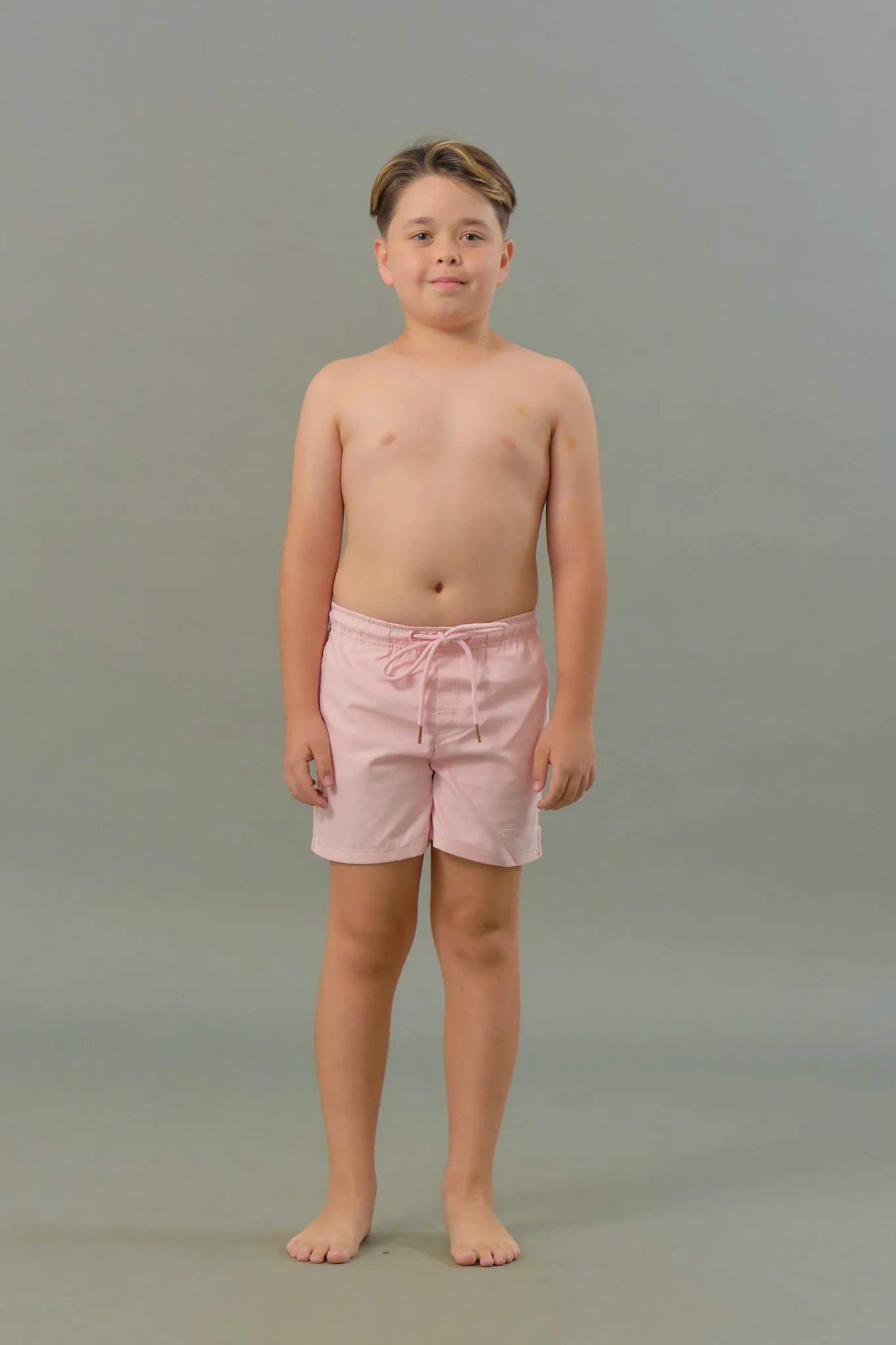 Boy's Swim Trunks in Rose Quartz