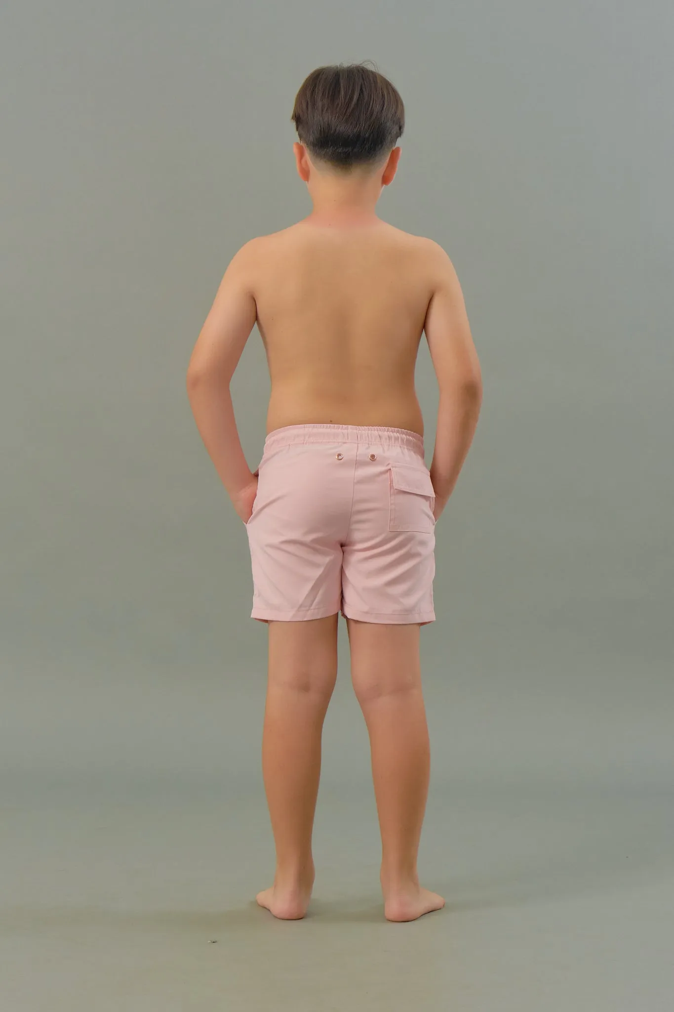 Boy's Swim Trunks in Rose Quartz