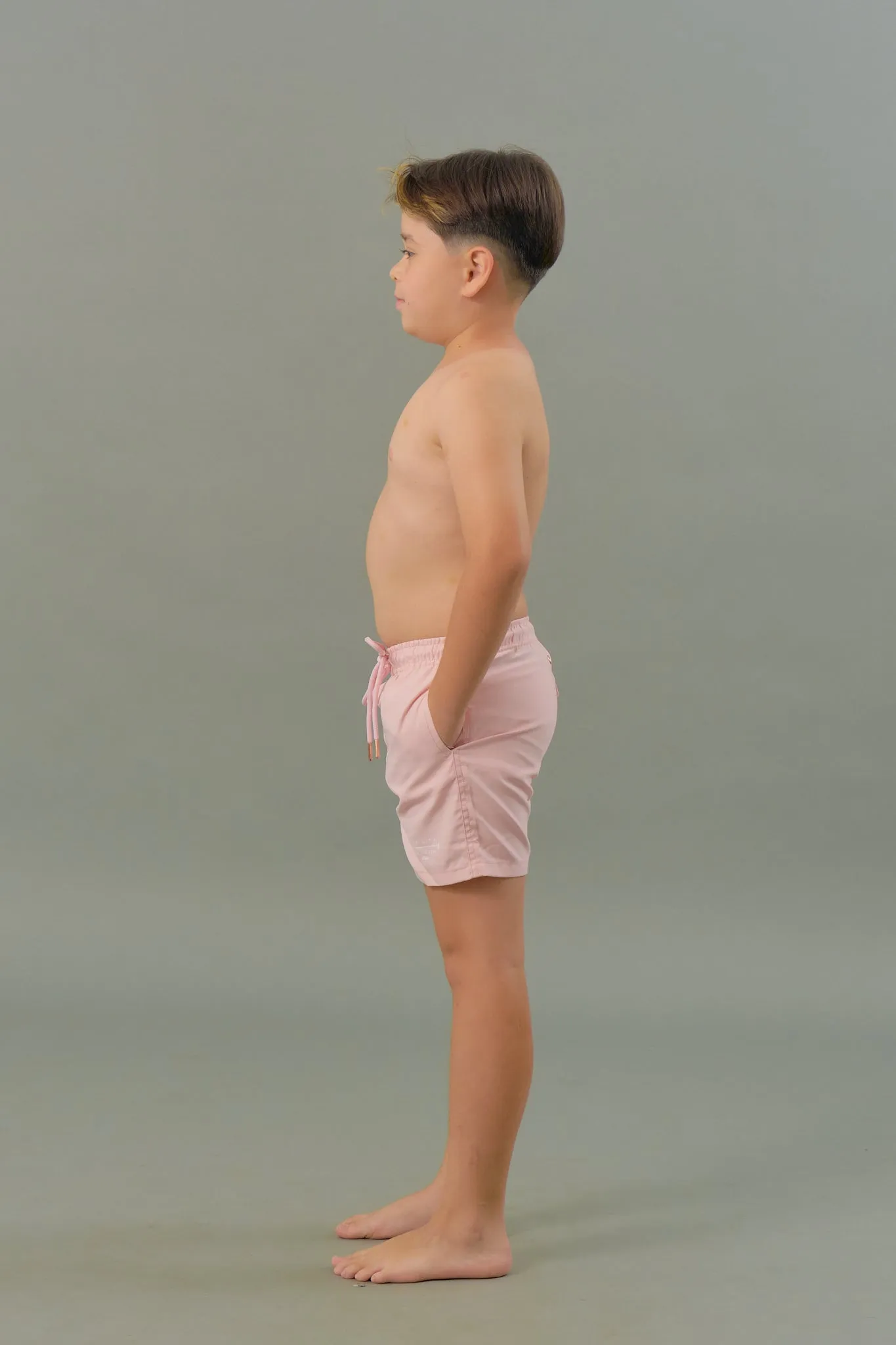 Boy's Swim Trunks in Rose Quartz