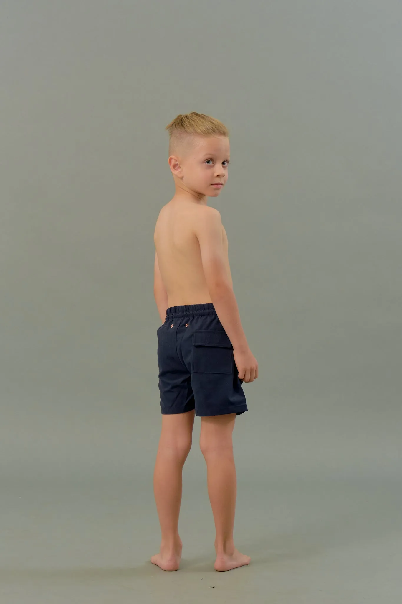 Boy's Swim Trunks in Sapphire
