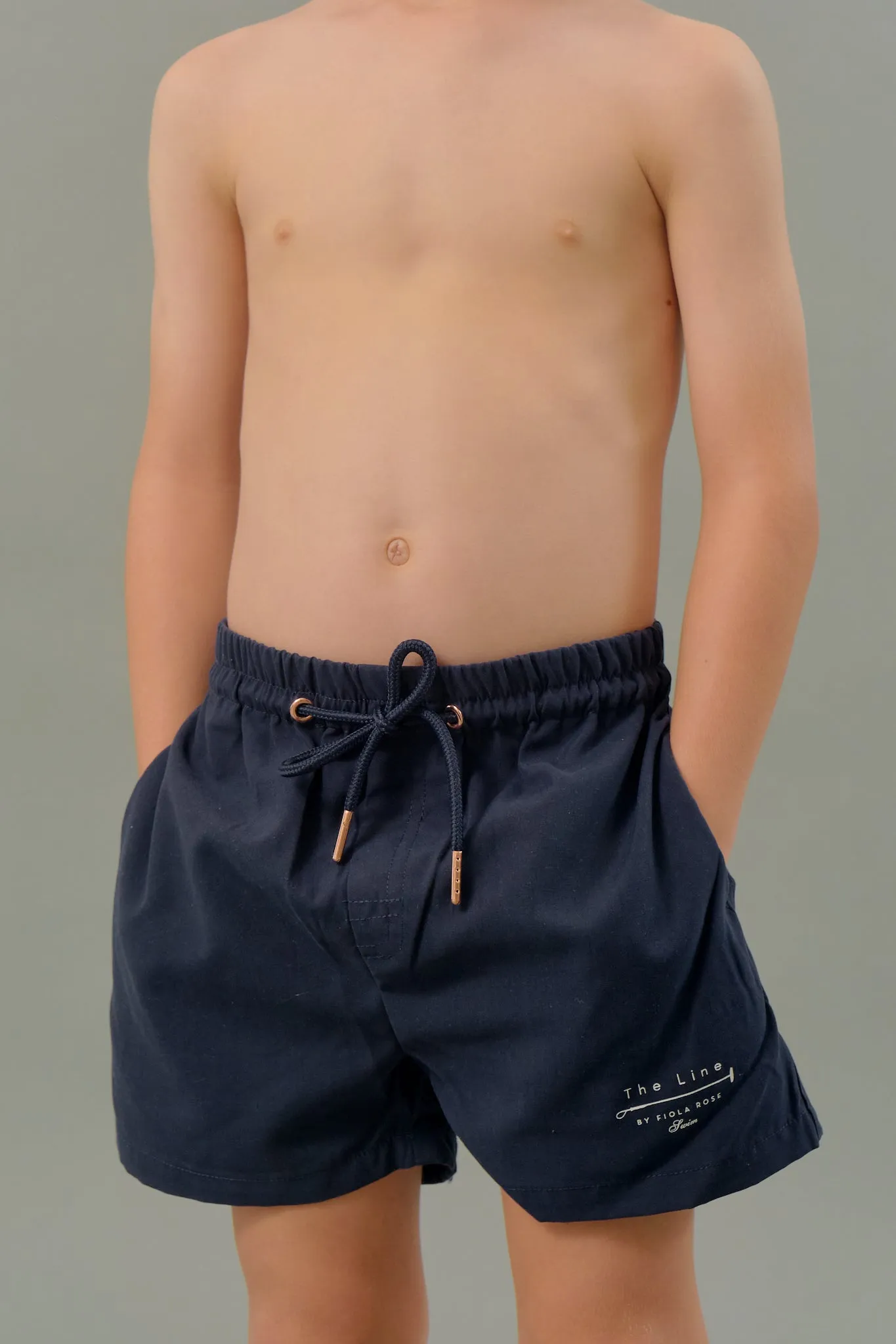Boy's Swim Trunks in Sapphire