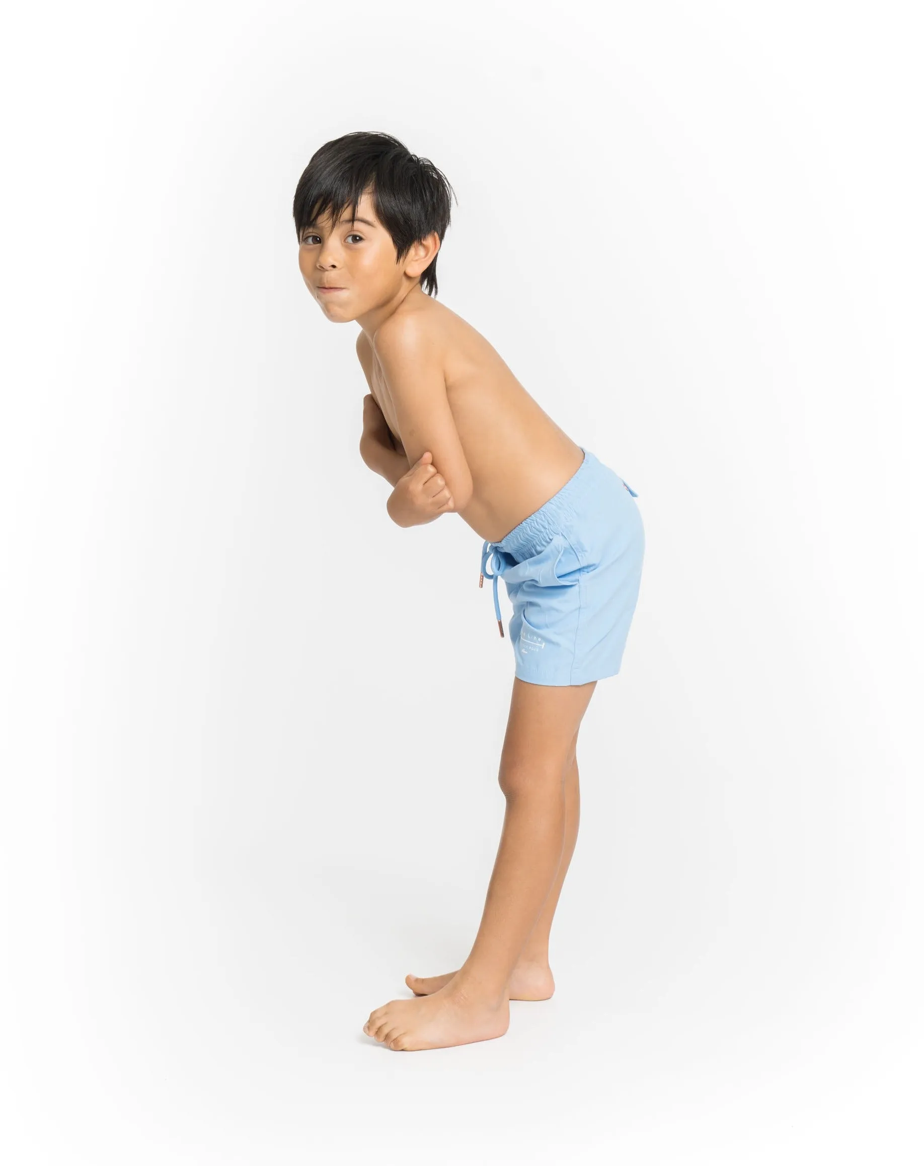Boy's Swim Trunks in Sky Blue