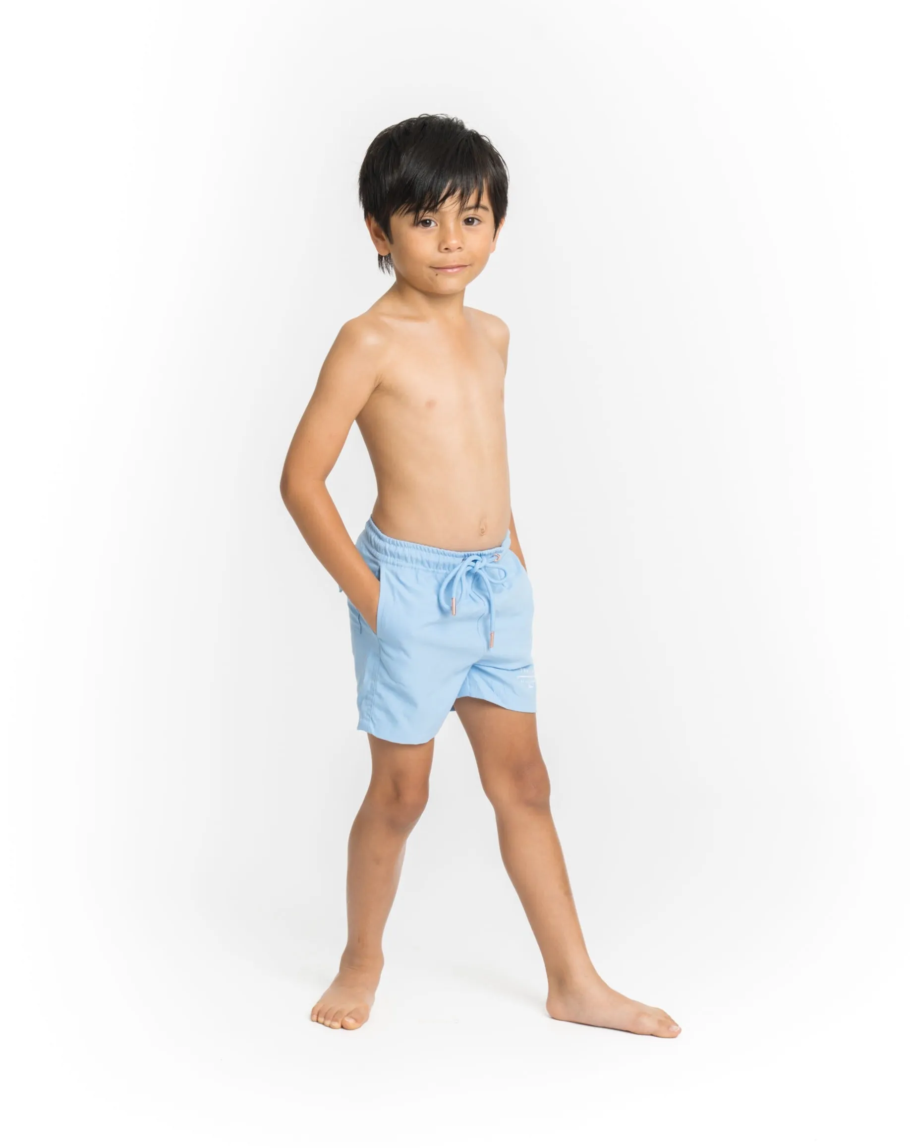 Boy's Swim Trunks in Sky Blue