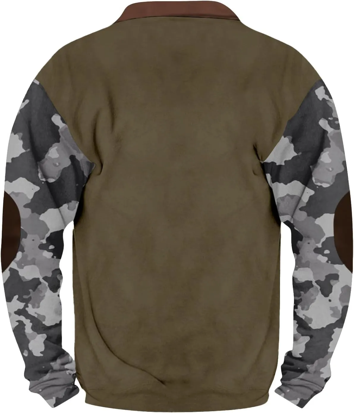 Camoflauge Quarter Zip Sweatshirt Men Athletic Camuflajeadas Long Sleeve Comfort Army Pullover Sweatshirts
