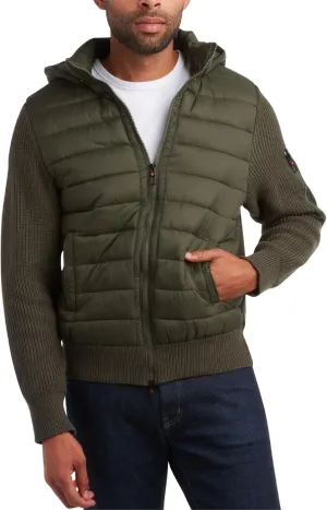 CANADA WEATHER GEAR Men's Quilted Sweater Vest - Water Resistant Full Zip Up Hooded Puffer Winter Jacket (Sizes: M-XXL)