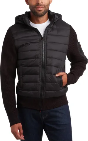 CANADA WEATHER GEAR Men's Quilted Sweater Vest - Water Resistant Full Zip Up Hooded Puffer Winter Jacket (Sizes: M-XXL)