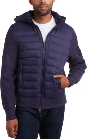 CANADA WEATHER GEAR Men's Quilted Sweater Vest - Water Resistant Full Zip Up Hooded Puffer Winter Jacket (Sizes: M-XXL)
