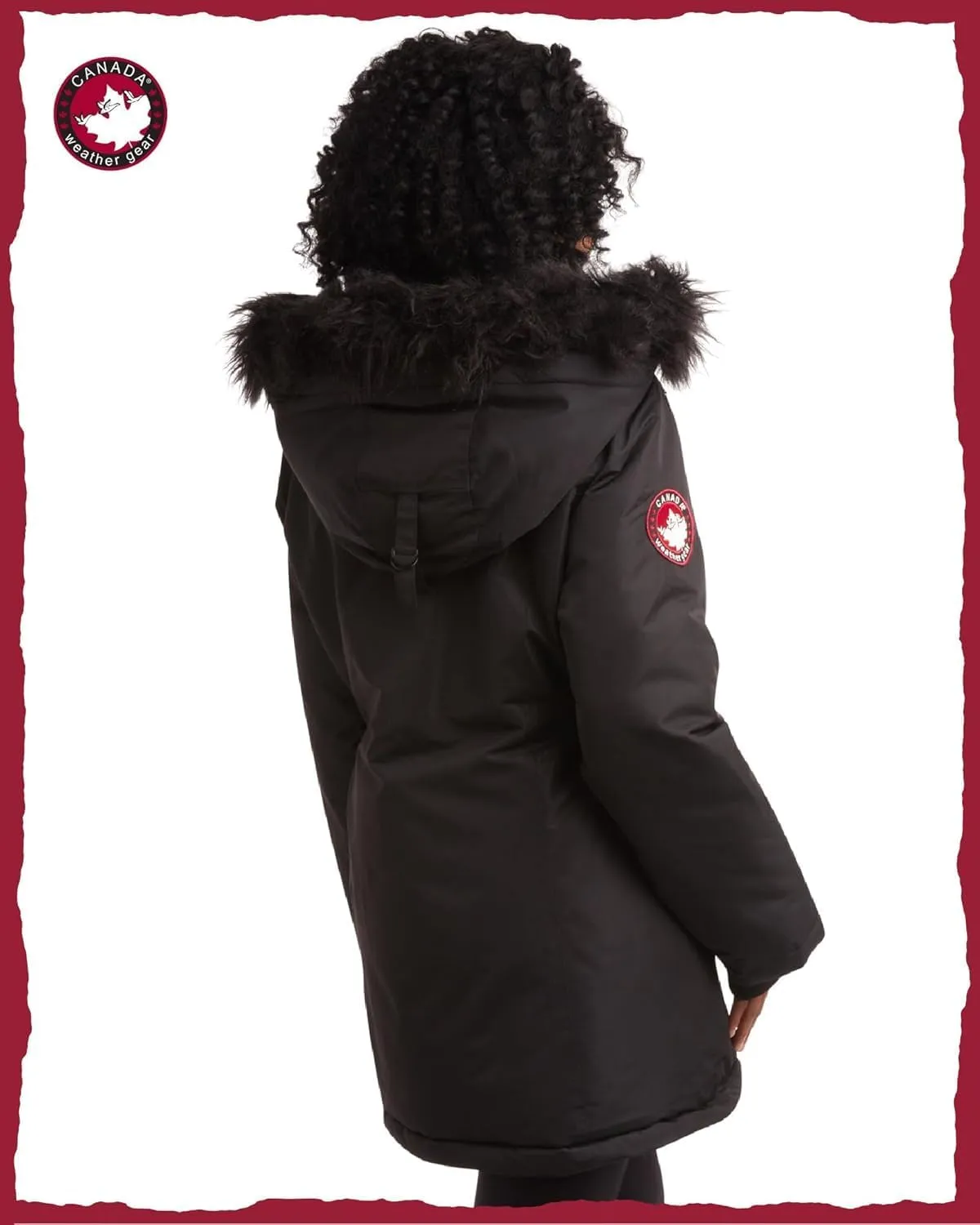 CANADA WEATHER GEAR Women's Winter Coat - Stadium Parka Jacket, Fur Trim Hood (S-XL)