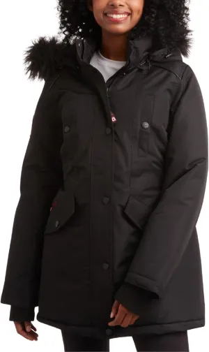 CANADA WEATHER GEAR Women's Winter Coat - Stadium Parka Jacket, Fur Trim Hood (S-XL)