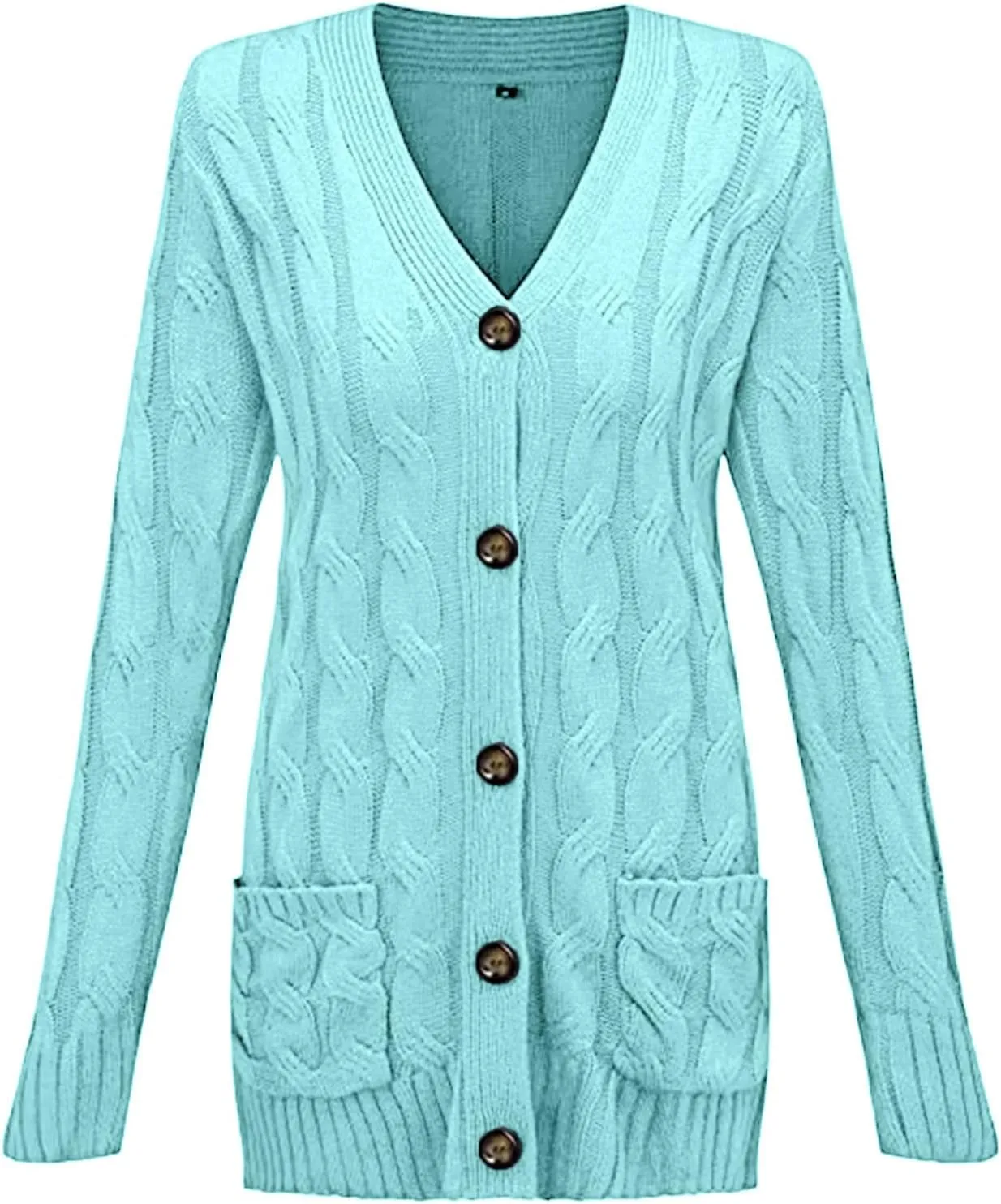 Cardigan Sweaters for Women Chunky Open Front Button Sweater with Pockets Loose Slouchy Oversized Fall Outerwear Coat