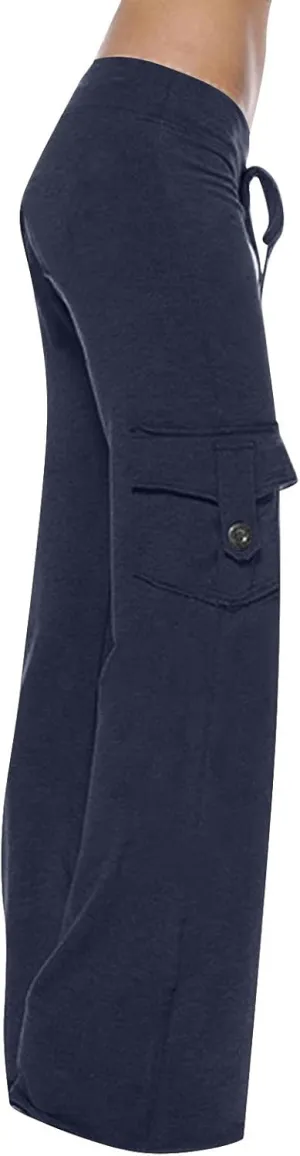 Cargo Pants for Women High Waisted Casual Pants Wide Leg Cargo Pants with Pockets Military Combat Trousers