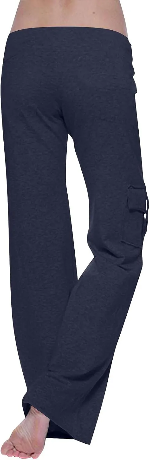 Cargo Pants for Women High Waisted Casual Pants Wide Leg Cargo Pants with Pockets Military Combat Trousers