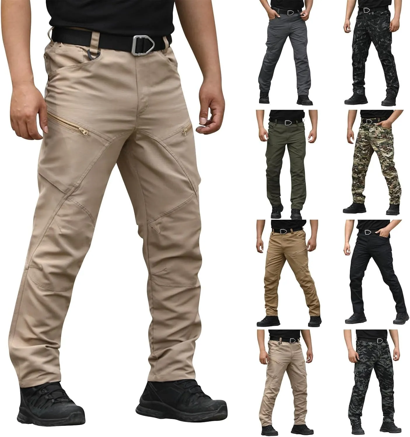 Cargo Pants Men Classic Breathable Vintage Hiking Pant Flexible Quick-Dry Relaxed Fit Outdoor Regular Tactical Pant