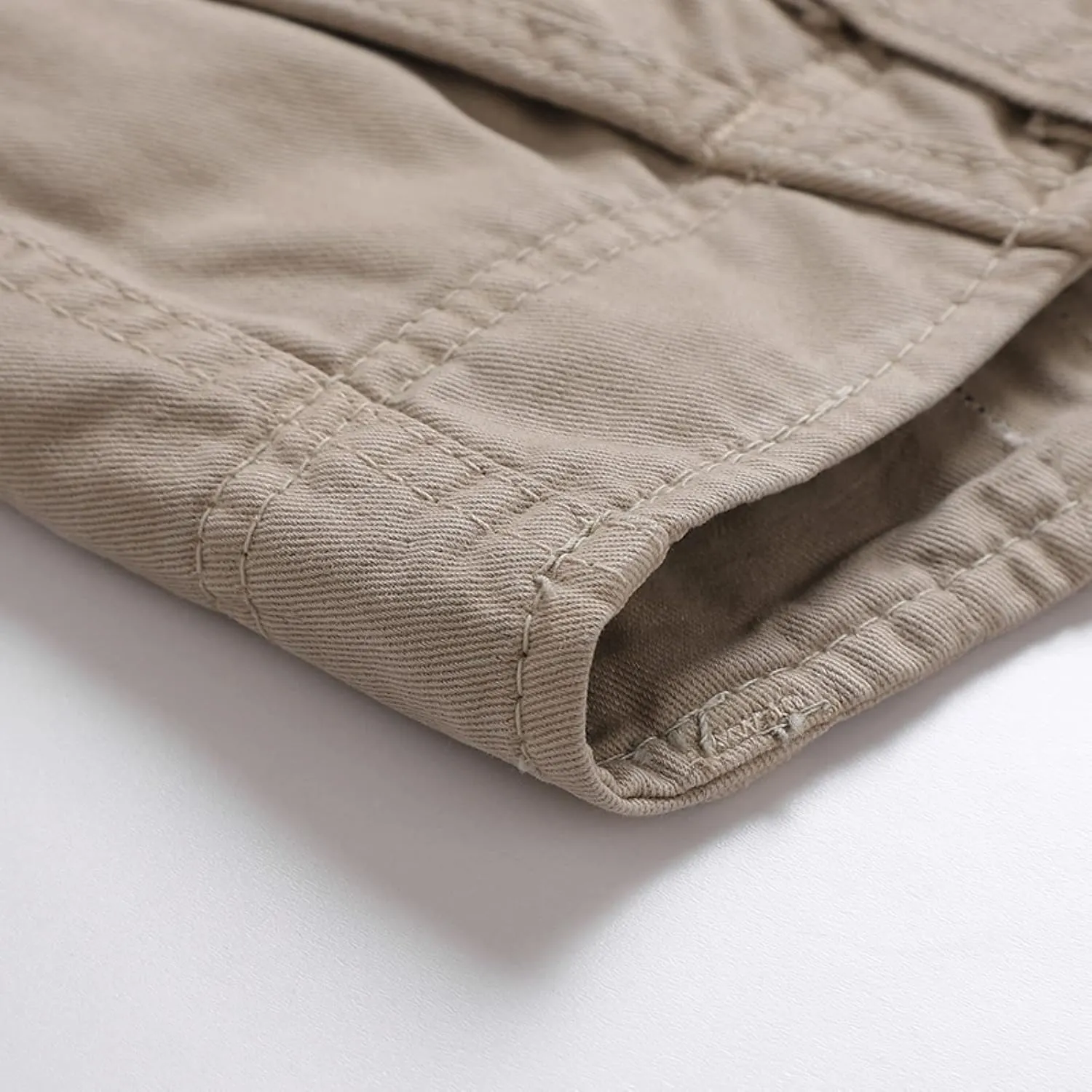 Cargo Shorts for Men Relaxed Fit, Men's Slim Flat-Front Comfort Stretch Chino Shorts Summer Hiking Fishing Shorts