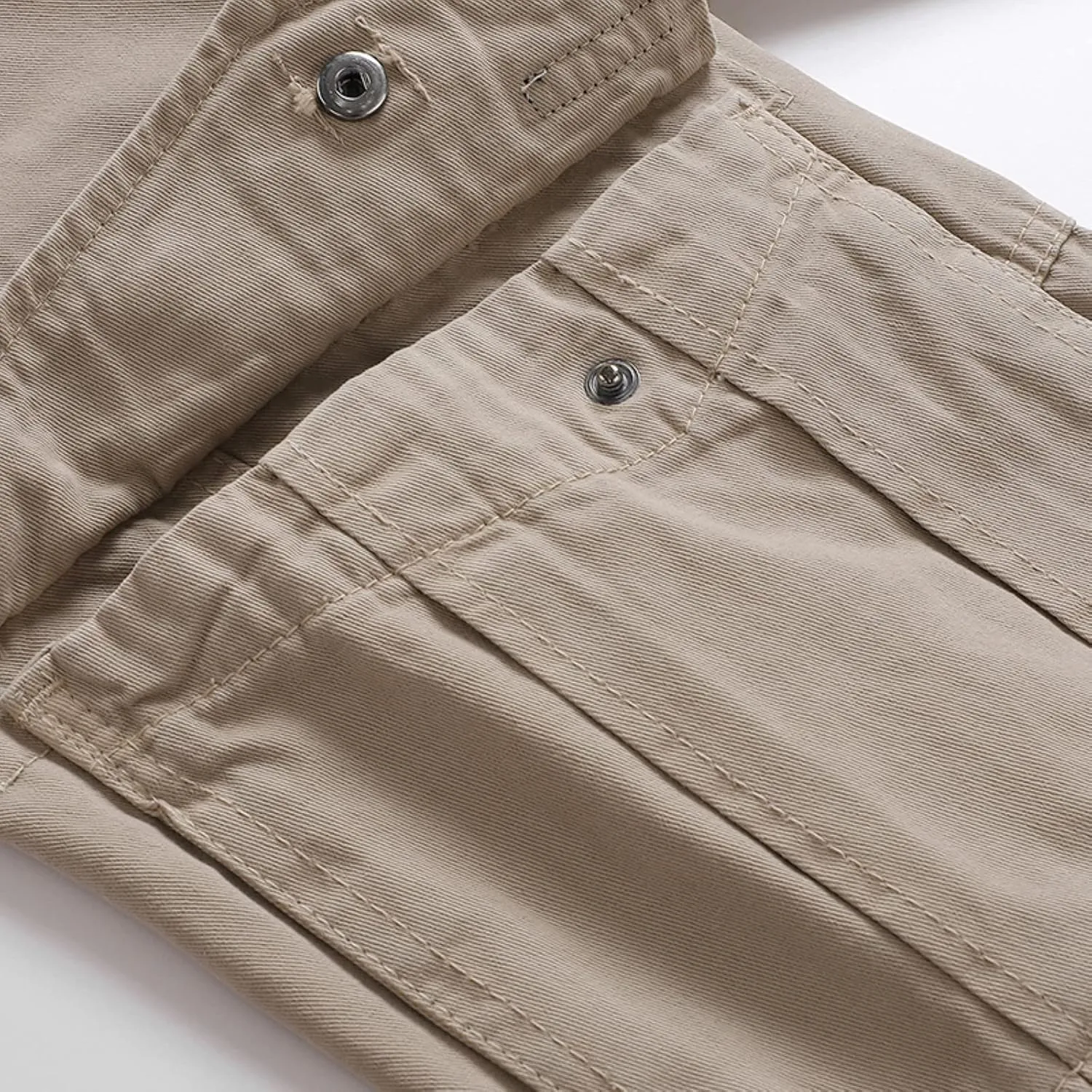 Cargo Shorts for Men Relaxed Fit, Men's Slim Flat-Front Comfort Stretch Chino Shorts Summer Hiking Fishing Shorts