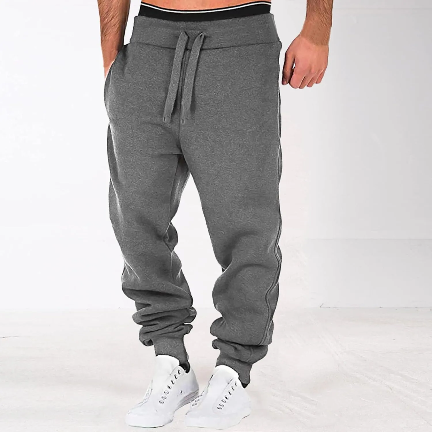 Cargo Sweatpants for Men Athletic Pants Elastic Waist Training Joggers Sweatpants Lightweight Gym Yoga Trousers Men's