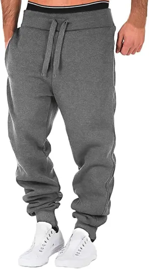Cargo Sweatpants for Men Athletic Pants Elastic Waist Training Joggers Sweatpants Lightweight Gym Yoga Trousers Men's