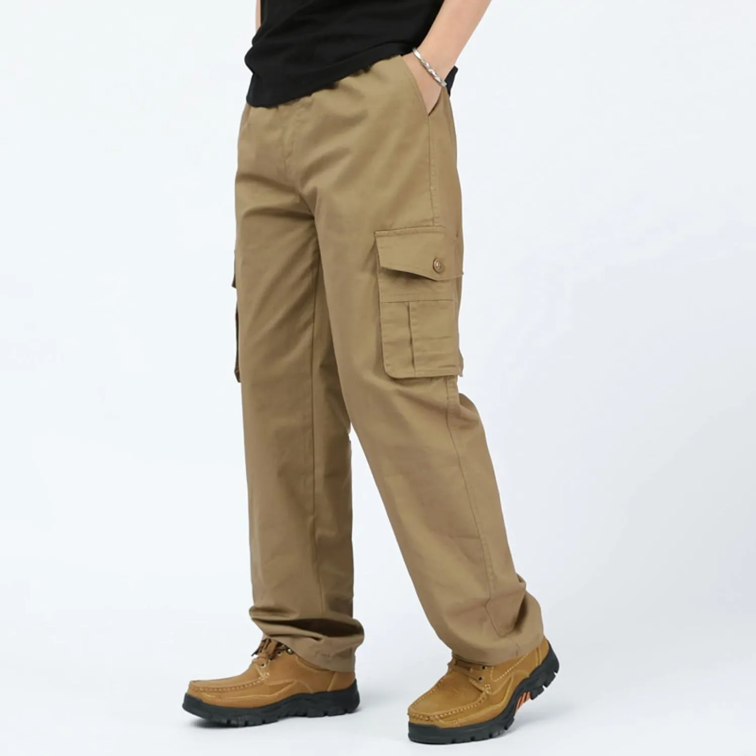 Cargo Sweatpants for Men with Pockets Drawstring Athletic Pants Joggers Running Sports Sweatpants Fashion Men's Pants
