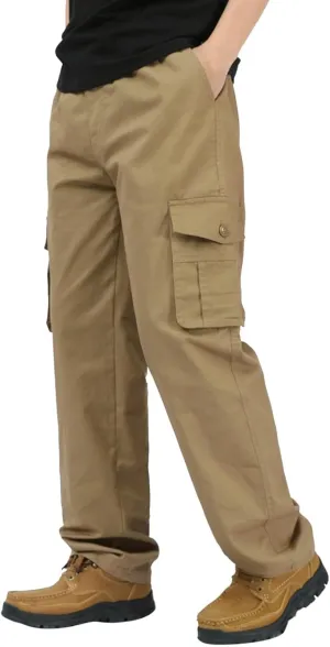 Cargo Sweatpants for Men with Pockets Drawstring Athletic Pants Joggers Running Sports Sweatpants Fashion Men's Pants
