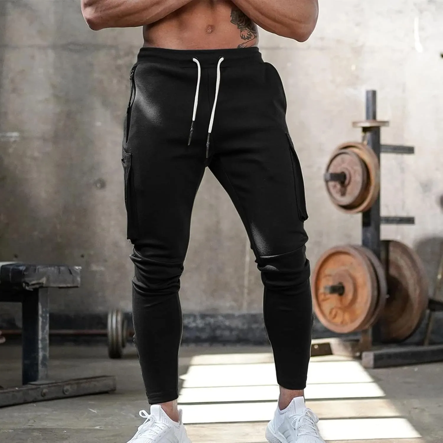 Cargo Trousers for Men Clothes Japanese Streetwear Men's Sweatpants Performance Open Bottom Workout Quick Dry Pants