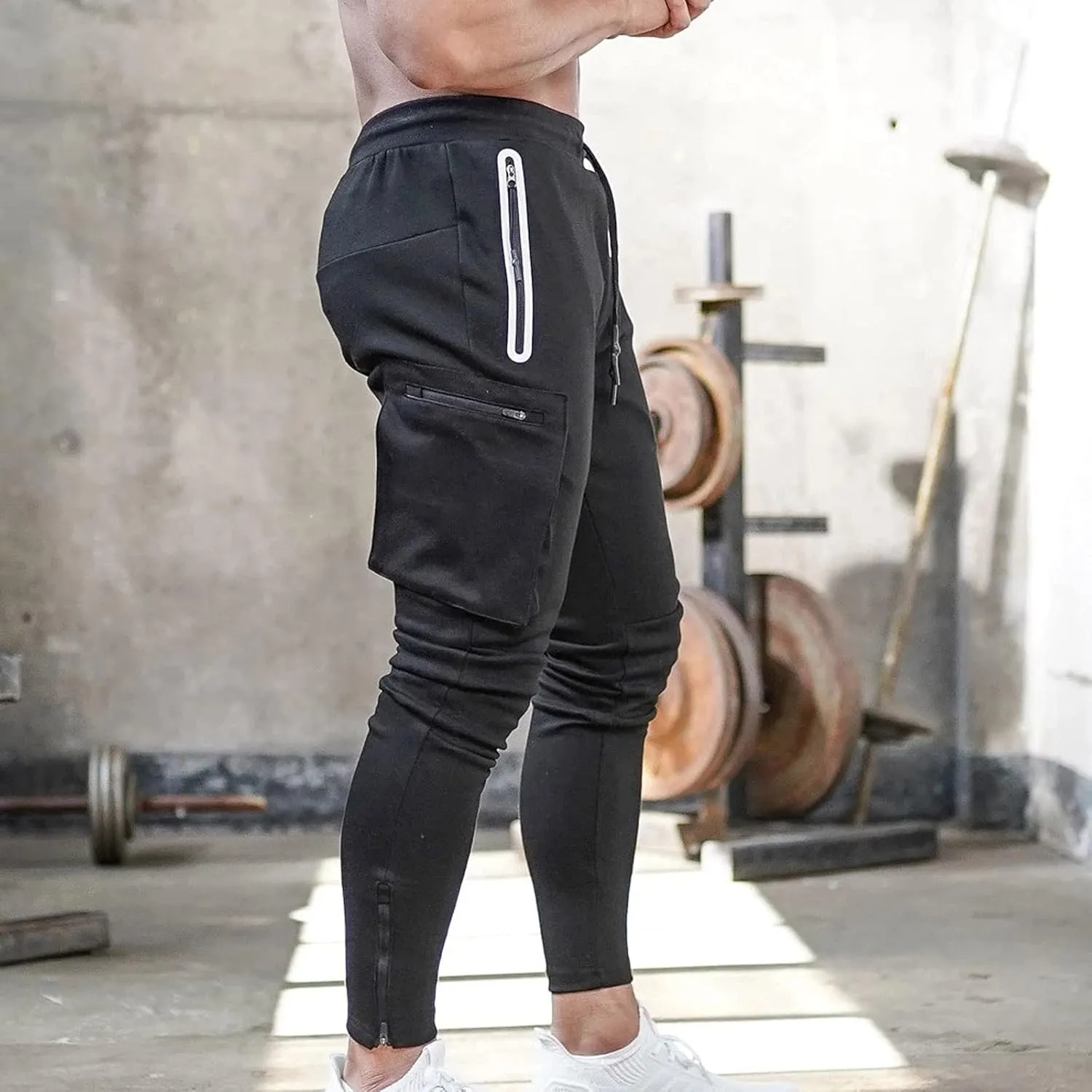 Cargo Trousers for Men Clothes Japanese Streetwear Men's Sweatpants Performance Open Bottom Workout Quick Dry Pants