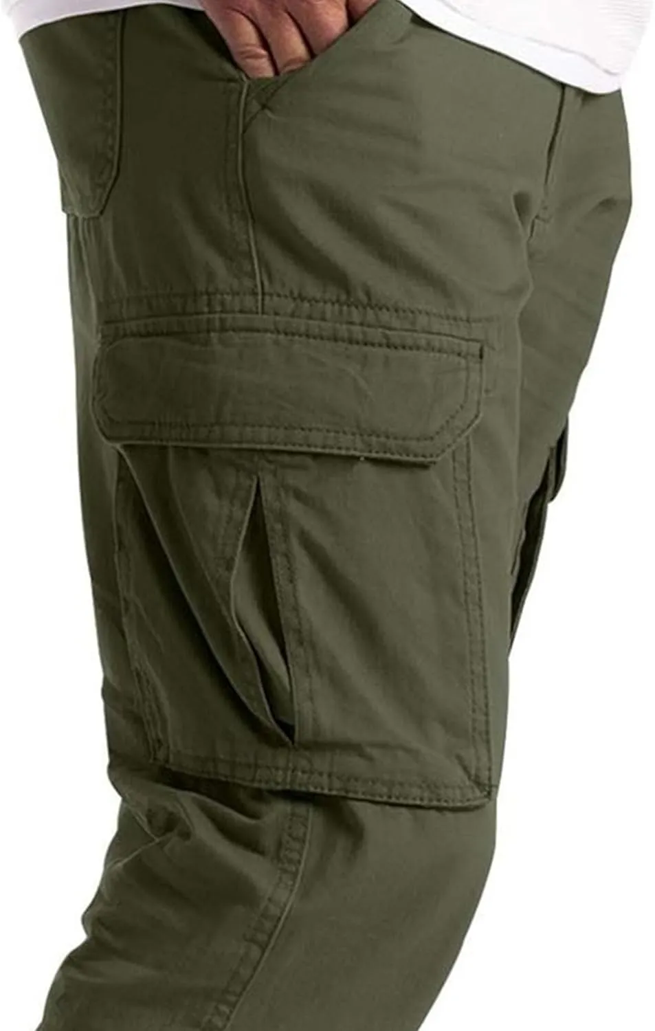 Cargo Work Pants for Men Multiple Pockets Straight Leg Trousers Slim Fit Casual Outdoor Hiking Travel Pants
