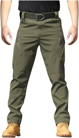 Cargo Work Pants for Men Stretch Flex Camo Tactical Pants Military Waterproof Lightweight Hiking Pants with Pockets
