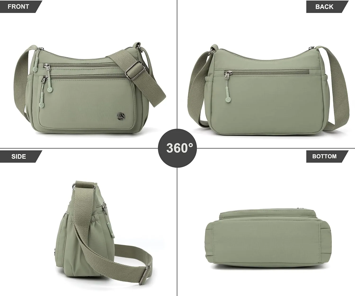 Casual Crossbody Bag with Anti Theft Pocket - Women Lightweight Water-Resistant Purse Bag