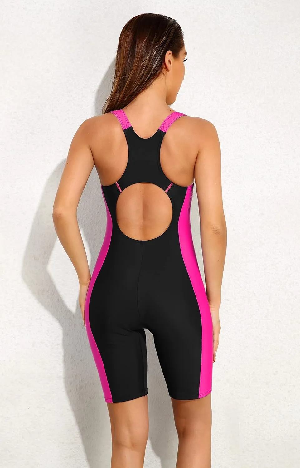 CharmLeaks Boyleg Swimsuits for Women One Piece Training Swimwear Bathing Suit