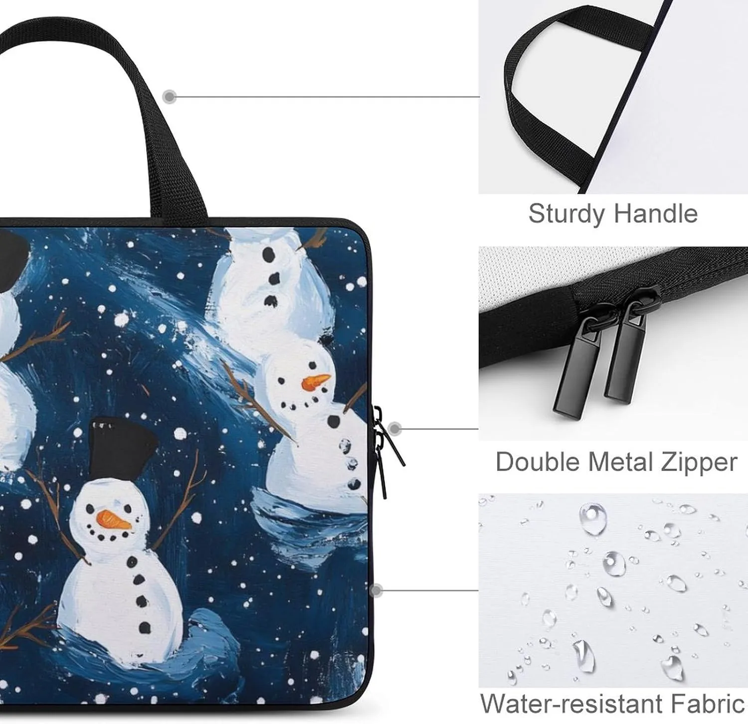 Christmas Tree Laptop Bag Water-resistant Laptop Sleeve Handle Notebook Computer Case Briefcase
