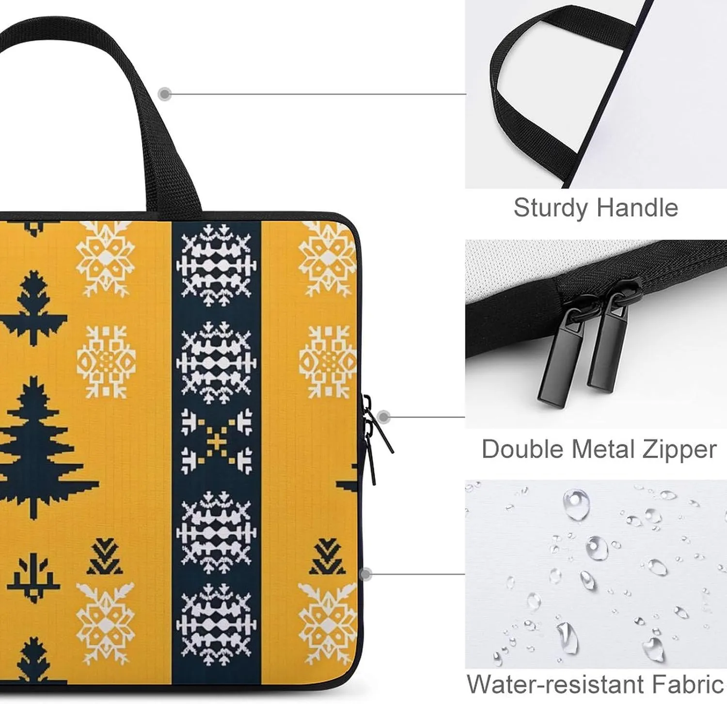 Christmas Tree Laptop Bag Water-resistant Laptop Sleeve Handle Notebook Computer Case Briefcase