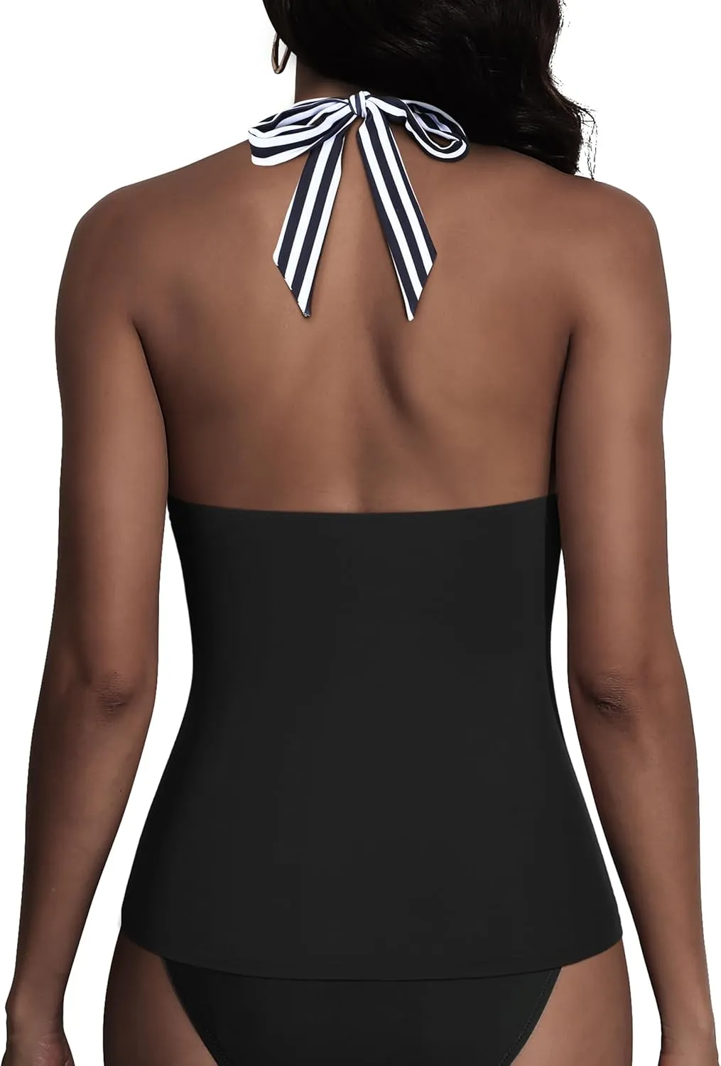 coastal rose Women's Underwire Tankini Top Twist Halter V Neck Swim Top Only Ruched Tummy Control Bathing Suit Tops