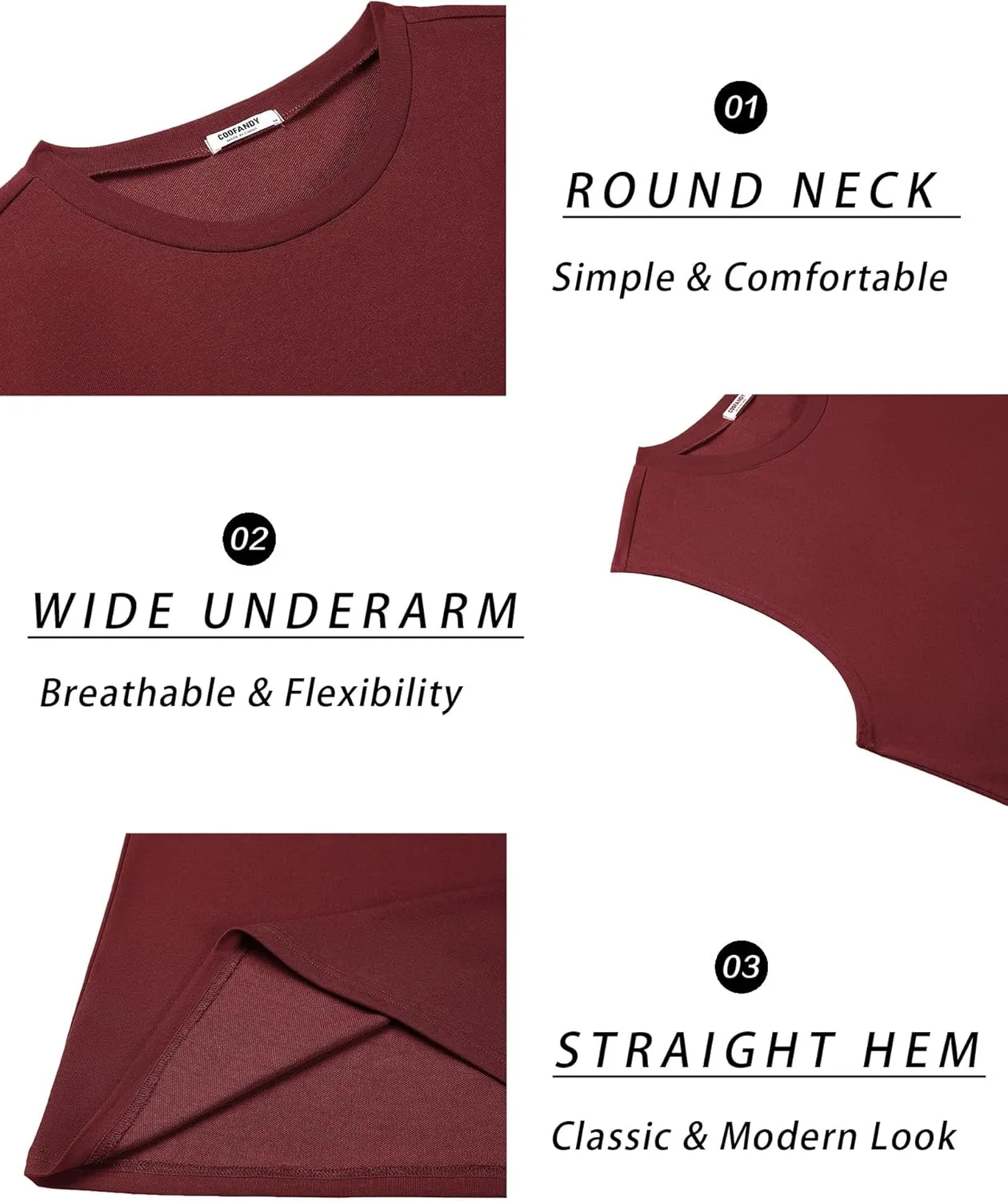 COOFANDY Mens Workout Tank Tops Cotton 3 Pack Soft Muscle Shirt Sleeveless Classic T Shirts Gym Athletic Tank