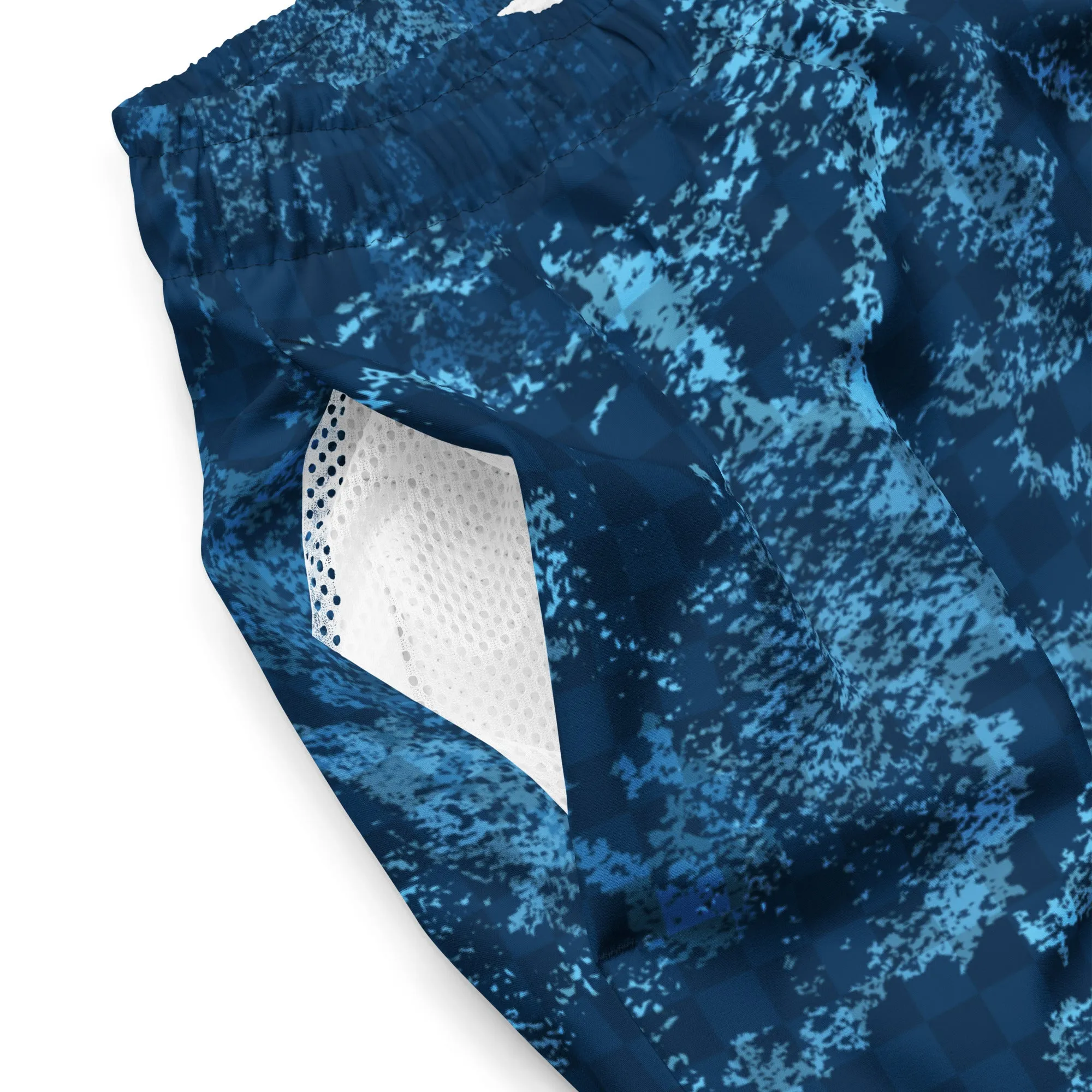 Crank Style's Men's Dirty Blue swim trunks