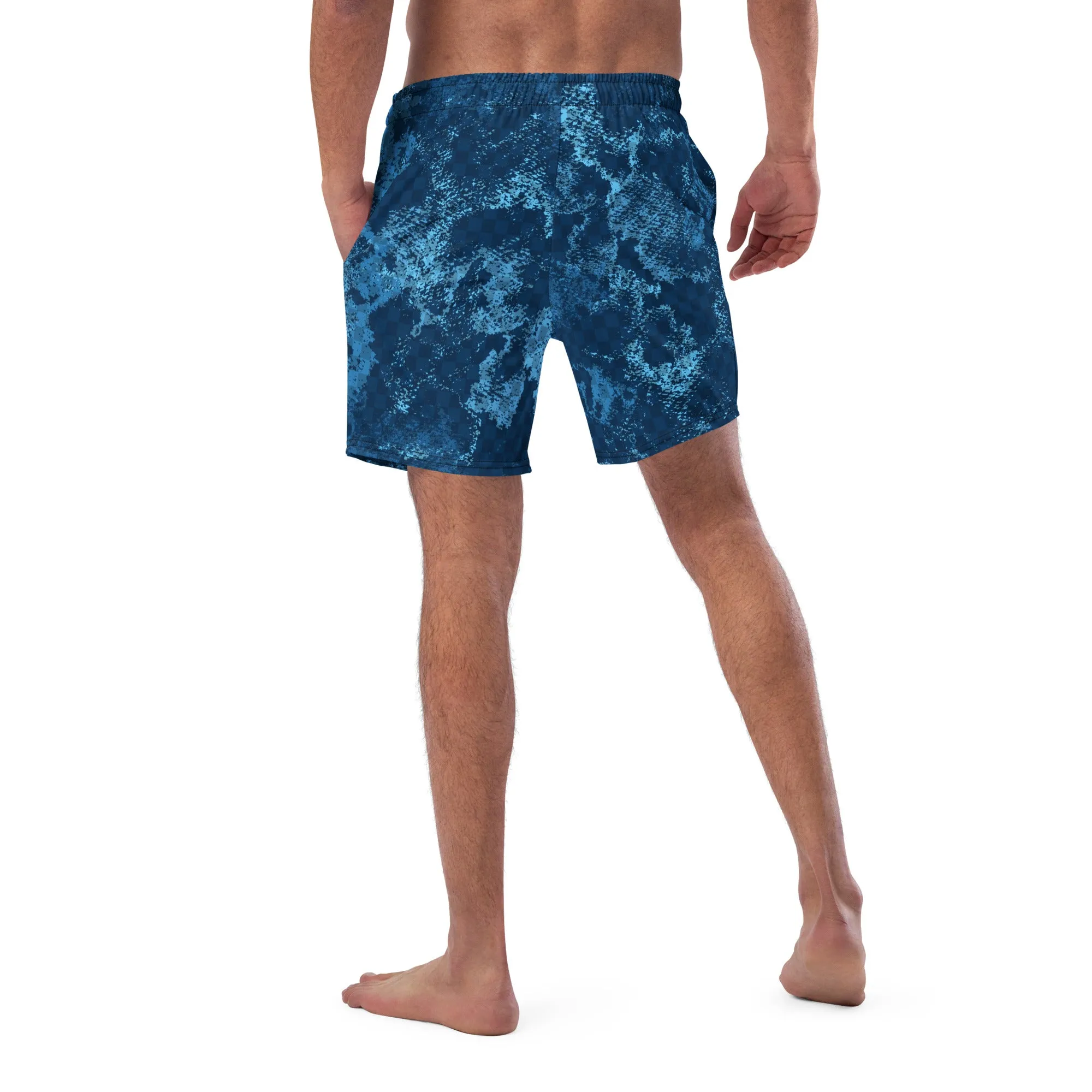 Crank Style's Men's Dirty Blue swim trunks