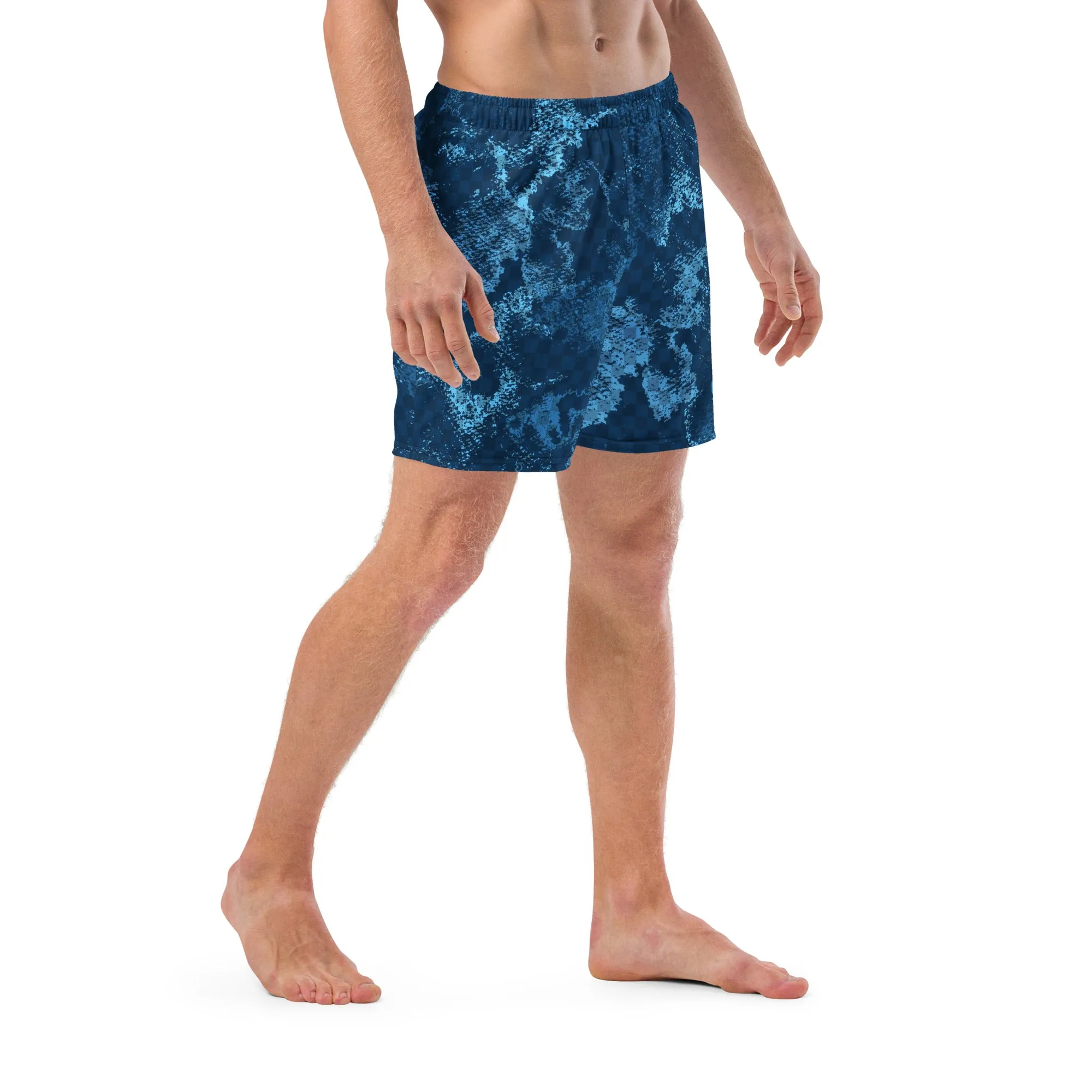 Crank Style's Men's Dirty Blue swim trunks