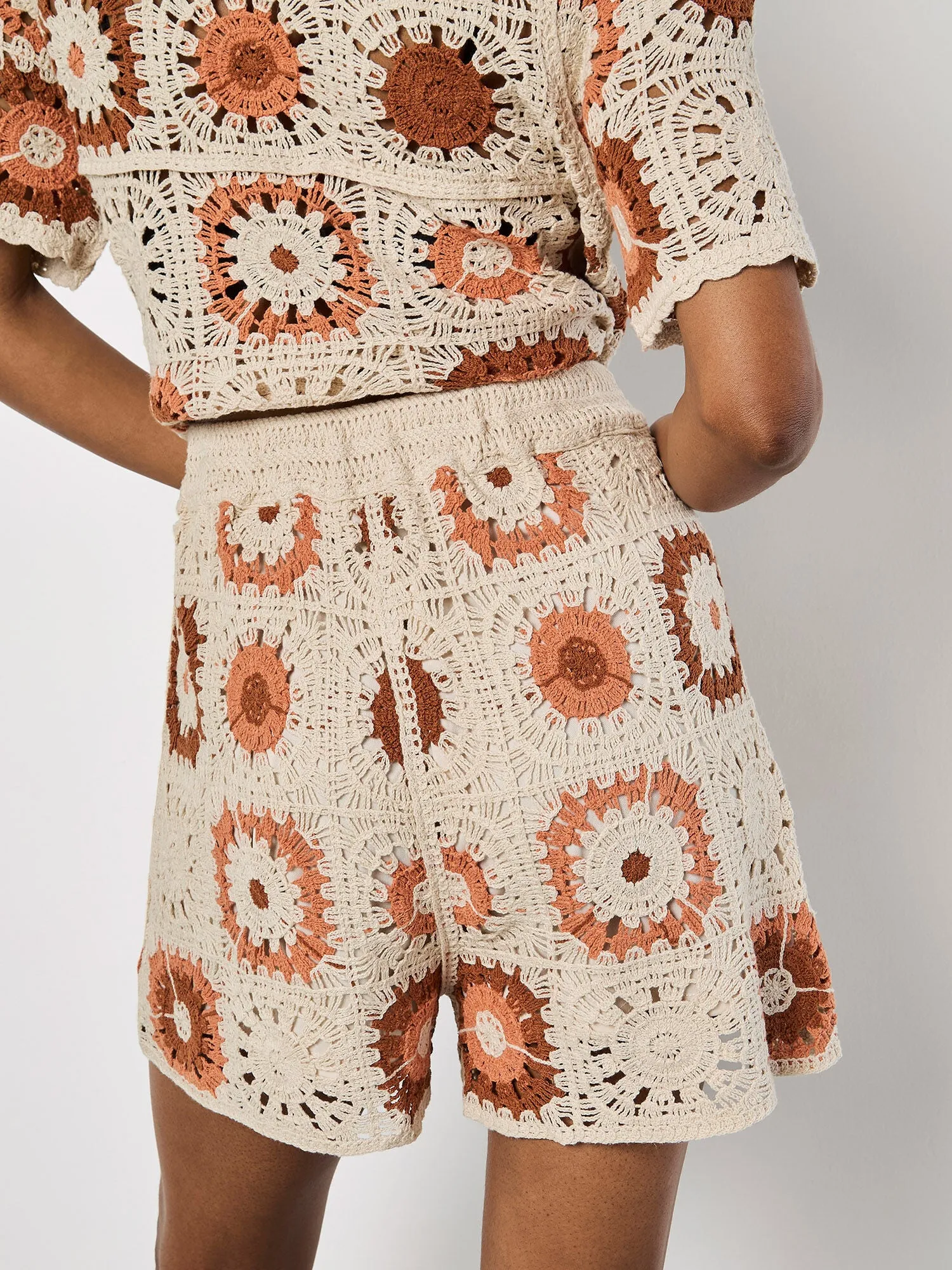 Crochet Square Shorts