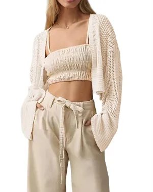 Cropped Cardigan Sweaters for Women Kimonos Boho Lightweight Summer Open Front Knit Cardigan Outerwear